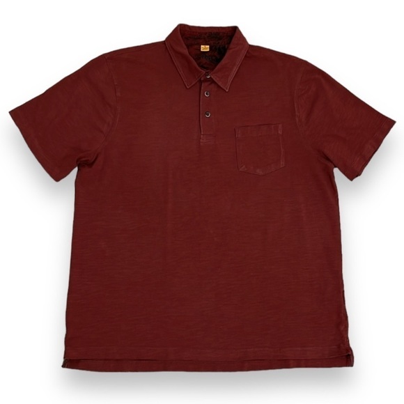Tailor Vintage Men's XL Polo Shirt Short Sleeves Brick Red Maroon - Picture 1 of 13